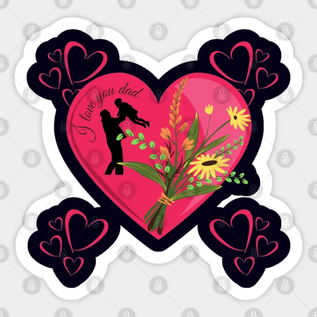 I love you dad Sticker by subhadarshini